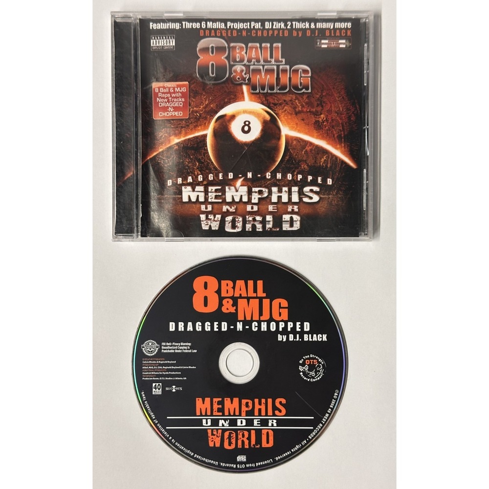 8Ball & MJG – Memphis Under‎ World Dragged-N-Chopped CD DJ Black Southern Rap
